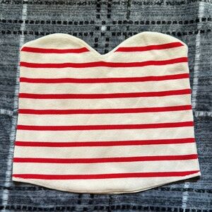 Zara Striped Knit Crop Top